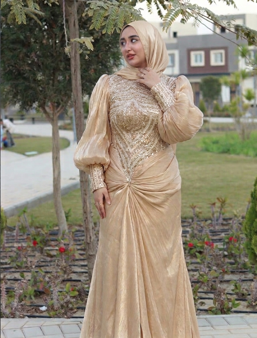 Gold Handmade / Crinckle Dress