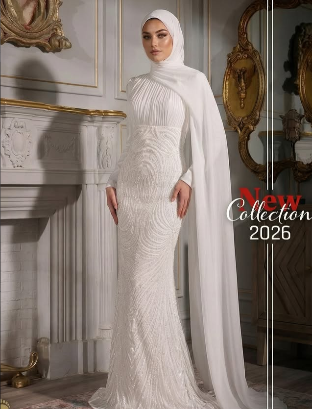 White Wedding Dress Second look Handmade / Chiffon