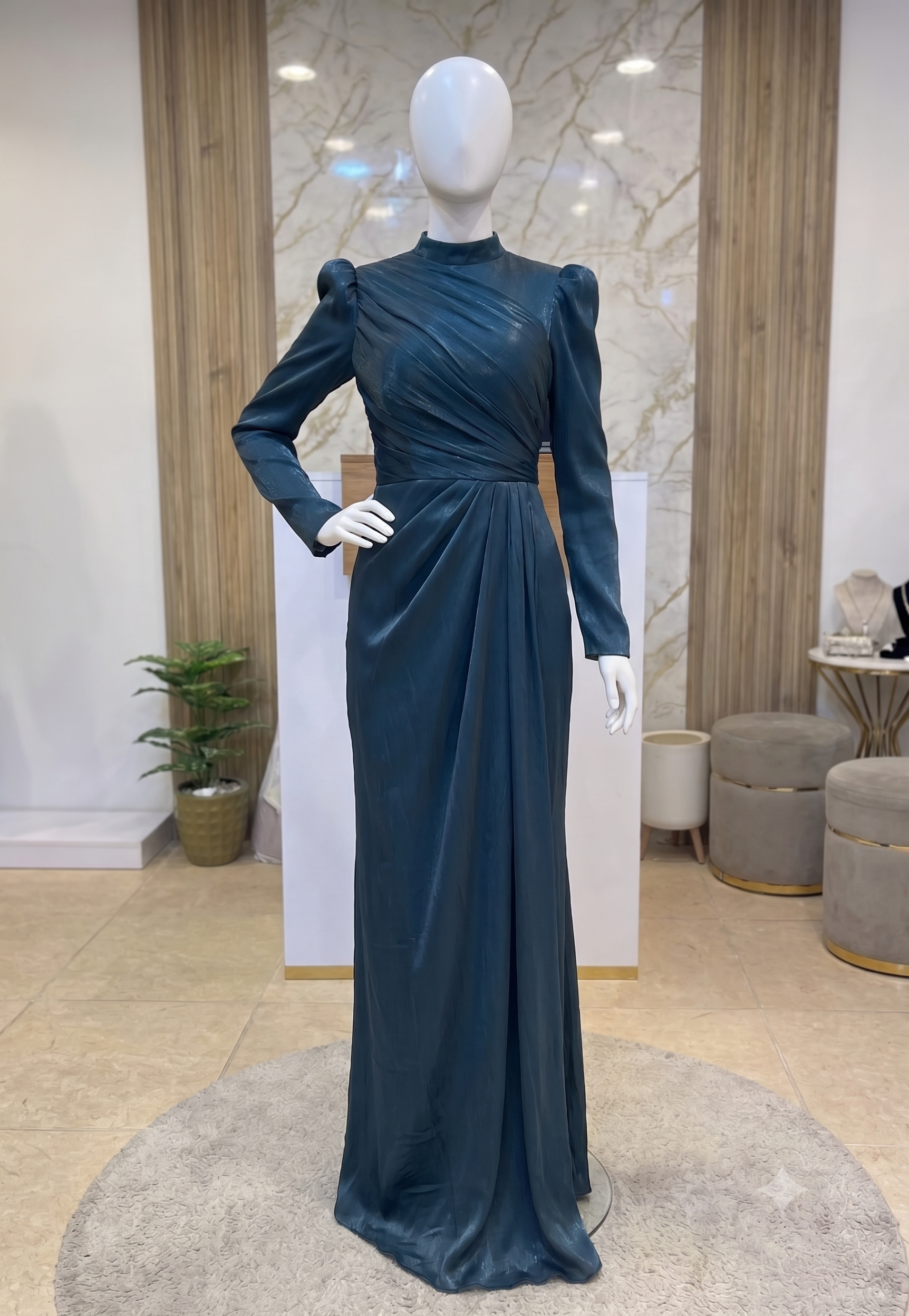 Emerland Green Crinckle Dress